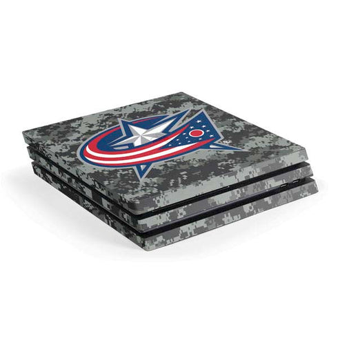NHL Columbus Blue Jackets Camo PS4 Pro Console Skin
